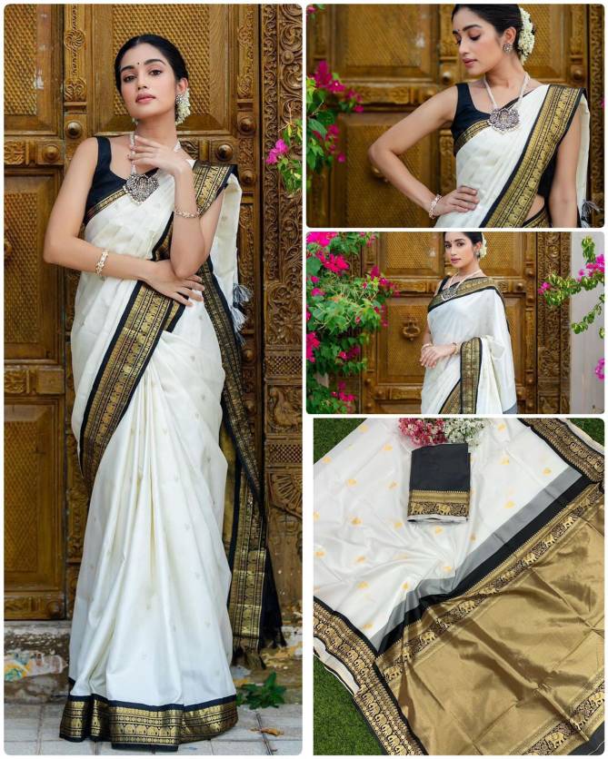 Onamnx By Aab White Lichi Silk Designer Saree Wholesale Clothing Suppliers In India